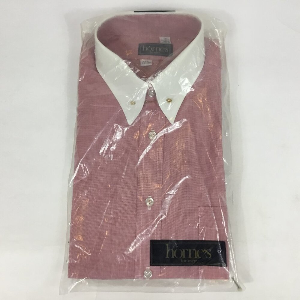 (NWT) horne's, Pink & Wht Button down dress shirt